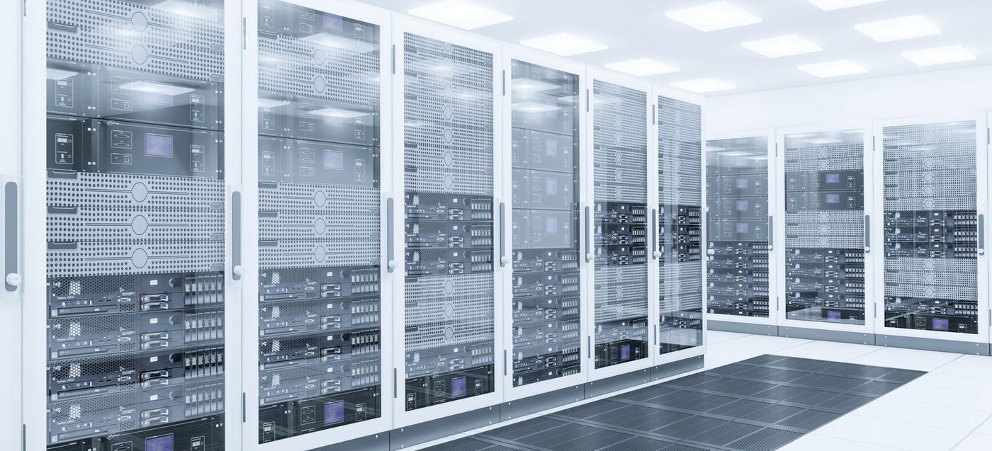 Data centre server room aisles